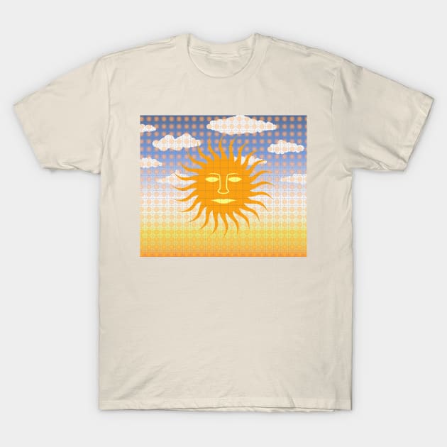 Orange Sunshine Blotter T-Shirt by modernskeletons